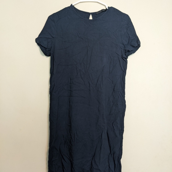 JENNI KAYNE Palmer Crepe T-Shirt Dress in Navy Blue Size Small - Picture 8 of 14